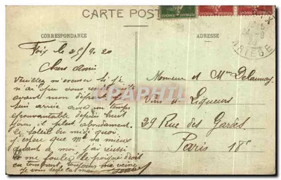 Foix — Widok z liceum Lakanal — Fototypia Labouche Frères, Toulouse — Rewers