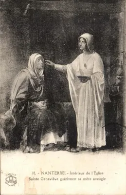 Nanterre - Interior da Igreja - Santa Geneviève curando sua mãe cega — L. Neville, Paris, n°10