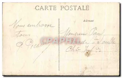 Viaduto de Frevent (Pas-de-Calais) — destruído em 28 de agosto de 1914 pelo 3º Génie — editor: Éd. Sarron — Verso