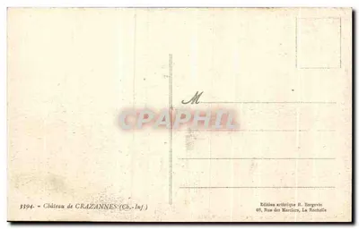 Castelo de CRAZANNES — (Ch.-Inf.) — Edição artística R. Bargevin — Verso