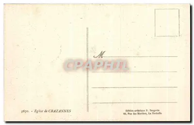 Igreja de Craazannes — Editor R. Bergovin, La Rochelle — n° 3670 — Verso
