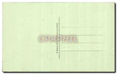 Bilhete postal antigo Abadia dos Agostinhos São Savinien sobre Charente — Verso