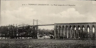 Tonnay-Charente — O Ponte Suspensa e o Aqueduto — n° 410