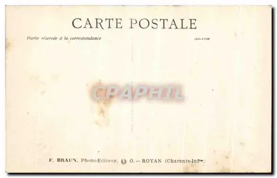 Le Douhet — fachada romana da igreja — F. Braun, O. Royan (Charente-Inférieure) — Verso