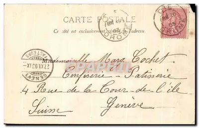 Bilhete postal antigo — A Place St pierre — Verso