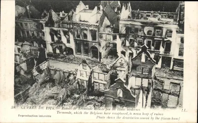 Ruínas de Termonde — Guerra de 1914 — Ed. Paris-Verbaillies n°58