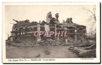 Vermelles — Vista do castelo após a guerra 1914-15 — Ed. Pays de France