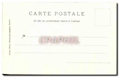 Les Charmettes - Salon de J.J. Rousseau — J.J. 1012A — éditeur Julien Frères, Genève — Rewers