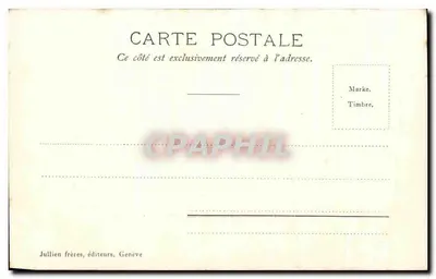 Château de Challes et le Mont-Granier — J.J. 2190 — Jullien frères, Genève — Verso