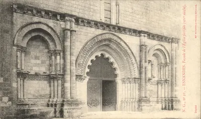 Fachada da Igreja de Esnandes — XIVº século — IMP. WETTERALD FRÈRES, BORDEAUX