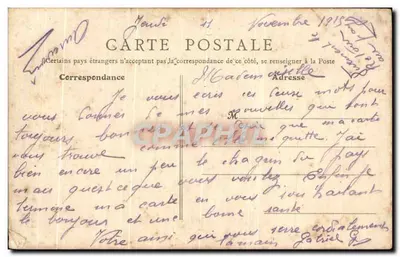 Crépy-en-Valois (Oise) — Monument des Vétérans — editor desconhecido, n°4 — Verso