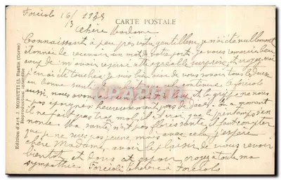 Ajaccio — Grand Hôtel d'Ajaccio e Continental — J. Moretti, n° 5120 — Verso