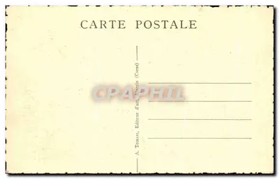 Corte (Korsyka) — widok panoramiczny miasta i mostu — wydawca A. Tomas, Ajaccio (Korsyka), nr 1044 — Rewers