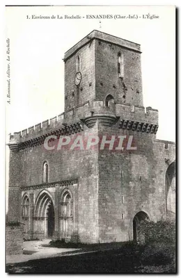 Esnandes (Charente-Inférieure) — A Igreja — A. Bannaud, editor, La Rochelle