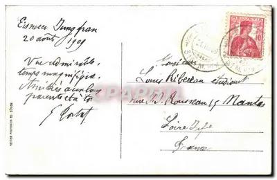 Vintage Postcard Elimeer Glacier — Back