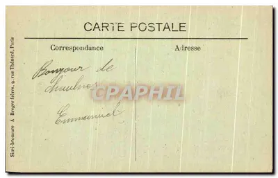 Chaulnes - Avenida da Estação e o Desmonte — Guerra Mundial 1914-19 — editor Sini-bromure, Paris — Verso