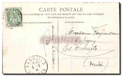 Maillezais - Zamek Bourloton i wejście do klasztoru — Piekna Vendée, nr 571 — Rewers