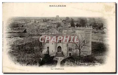 Bilhete postal antigo Maillezais — O Castelo