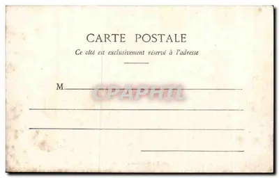 Bilhete postal antigo Maillezais — O Castelo — Verso