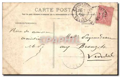 Vittel (Vosges) — Jeden z boków Pałacu Źródeł — Druk Ad. Welck, Saint-Dié, N° 5221 — Rewers