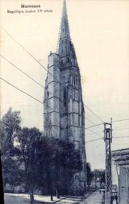 Marennes — Magnífico campanário do século XV — Édit. Neauffier, Marennes