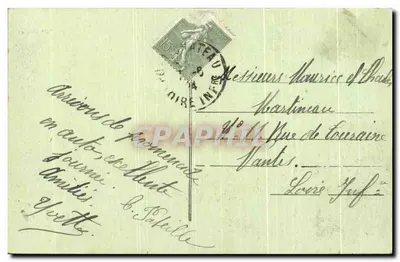 Zamek La Brestesche (L.-I.) — Front południowo-wschodni i taras nad jeziorem — Zbiór J.T. — Rewers