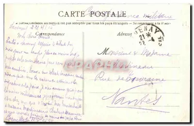 Savenay - O Hospital — Editor: Éd. Lefebvre, Savenay — Verso