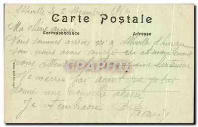 Abbeville — La Statue de Prarond — LL. Éditeur LL. N° 54 — Verso