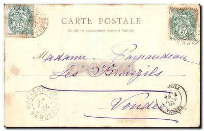 Environs de BRESSUIRE — Le Château de la Pastellière, par Cerizat — Verso