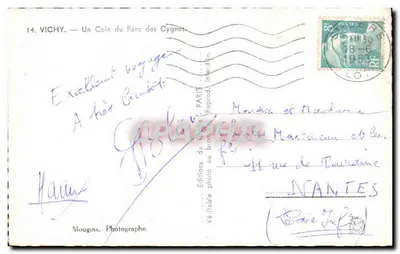 Vichy — Um Canto do Parque dos Cisnes — Éditions du Cygne, Paris — Verso
