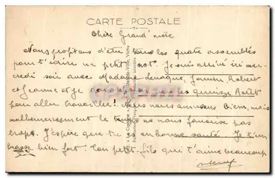 Vichy — Vista panorâmica da Igreja de São Luís — La Cigogne, n° 303 — Verso