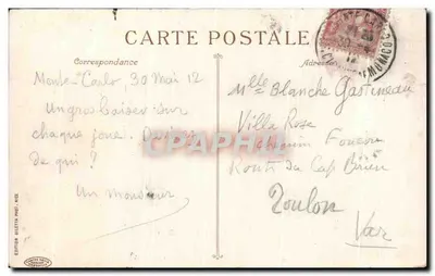 Monaco - Palacio del Príncipe. La Condamine. El Puerto. — Editor Giletta Fot. Niza, n° 865 — Reverso