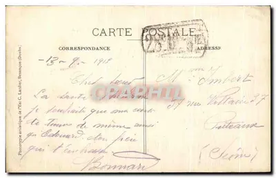 Belfort — Caserne Friederichs — C.L.,B. — n° 1009 — Verso