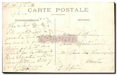 Reims — Fontaine Subé and Place Drouet-d'Erlon — Publisher: Subé, no. 124 — Back
