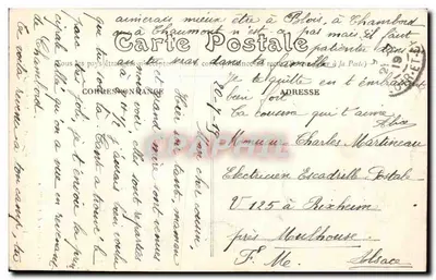 Castelo de Menars (L.-et-C.) — A Avenida dos Tilos — G. Vannier, editor, em Blois — Verso
