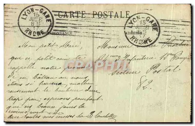 LYON — Parque da Tête d'Or — O canto dos cisnes — E. R. — A. THORIAT — Verso