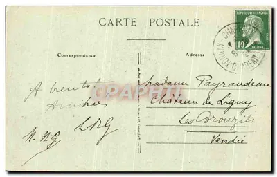 Tonnay-Charente — Het Kasteel. De Terras. Militaire Sanitaire Kolonie — E.B. — Achterkant