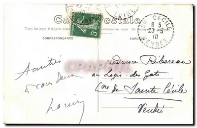 NANTES — O Quai de la Fosse e a cidade, visto do Transbordeur — Coleção K. Chapelle, n° 508 — Verso