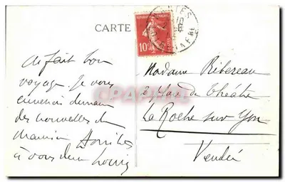 Monumento de Joana d'Arc em Nantes — estátua equestre por Ch. Le Bourg — Coleção F. Chapeau — Verso