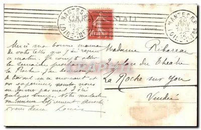 Nantes — O Castelo, a Entrada (século XV) — Coleção F. Chapeau, Nantes - 9e mille — Verso