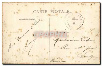 Bilhete postal antigo Pont sobre a Marne, Joinville — Verso