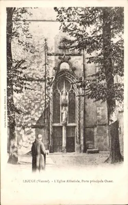 Ligugé (Vienne) - A Igreja Abbatial, Porta Principal Oeste — Frédéric Robachon, fot. Poitiers — n°77