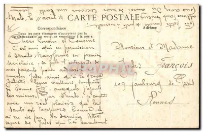 Rotheneuf — O Ermitão escultor de suas rochas — B.D. n°1059 — Verso