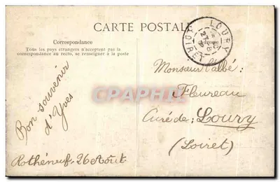 Rotheneuf — Ermita wśród swoich dzieł — Wydawca: A. Fournier — Rewers