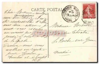 Marseille — Wallfahrtskirche Notre-Dame de la Garde — Ausgabe der Nouvelles Galeries — Rückseite