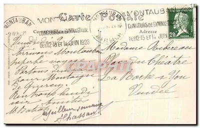 Montauban — Most Urzędu Miasta i Kościół św. Jakuba — ND. Fot. — Rewers