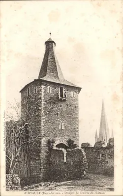 Airvault (Deux-Sèvres) — Torre de entrada do castelo — Jules Robuchon, fot. Polliers, n° 211