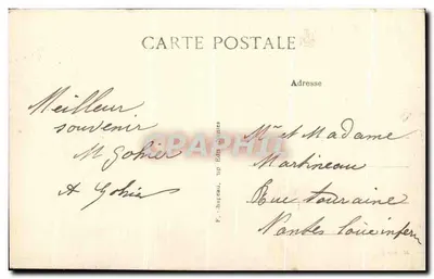 La Baule-sur-Mer (Loire-Inf.) — Widok plaży przy pełni morskiej w kierunku Pouliguen — wydawca F. Hareau, nr 45 — Rewers