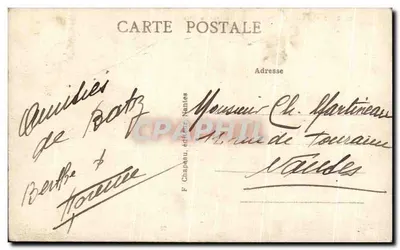 Batz (Loire-Inf.) — Rochers sur la Grande Côte — F. Chapau, Nantes, n°132 — Verso