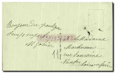 Der Wald nahe der Penchâteau Straße — Le Pouliguen (Loire-Inf.) — F. Chappeau, Verlag, Nantes — Rückseite